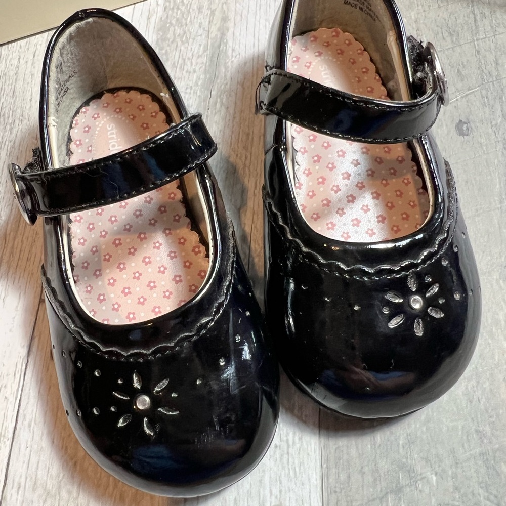 Stride Rite Black Patent Dress Shoes Size 5M
